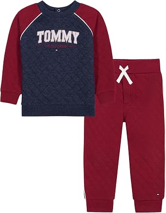 Tommy Hilfiger Baby Boys 2-piece Fleece Set, Sweatshirt and Jogger Sweatpant