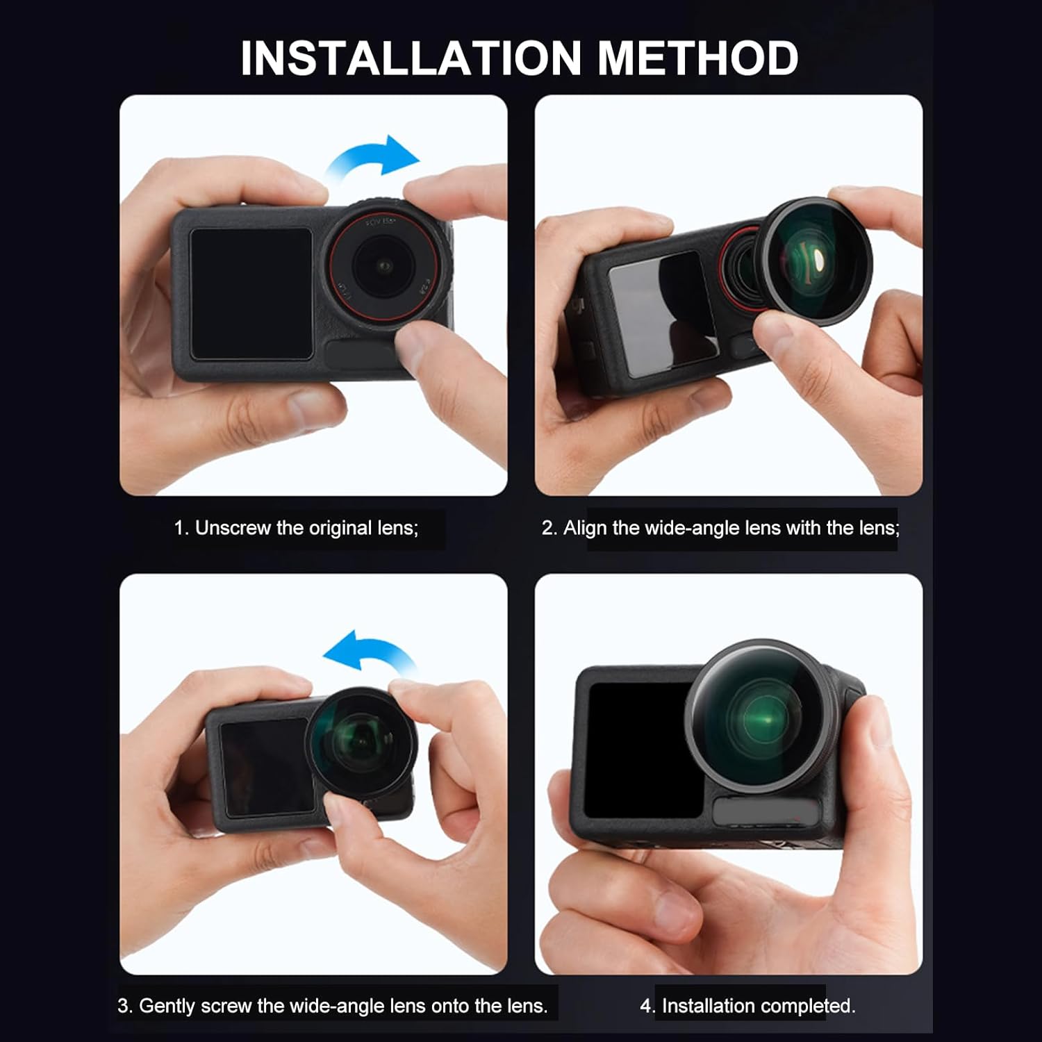 The enhanced lens magnifies wide for action. 5 cameras VLOG handheld replacement travel photography wide