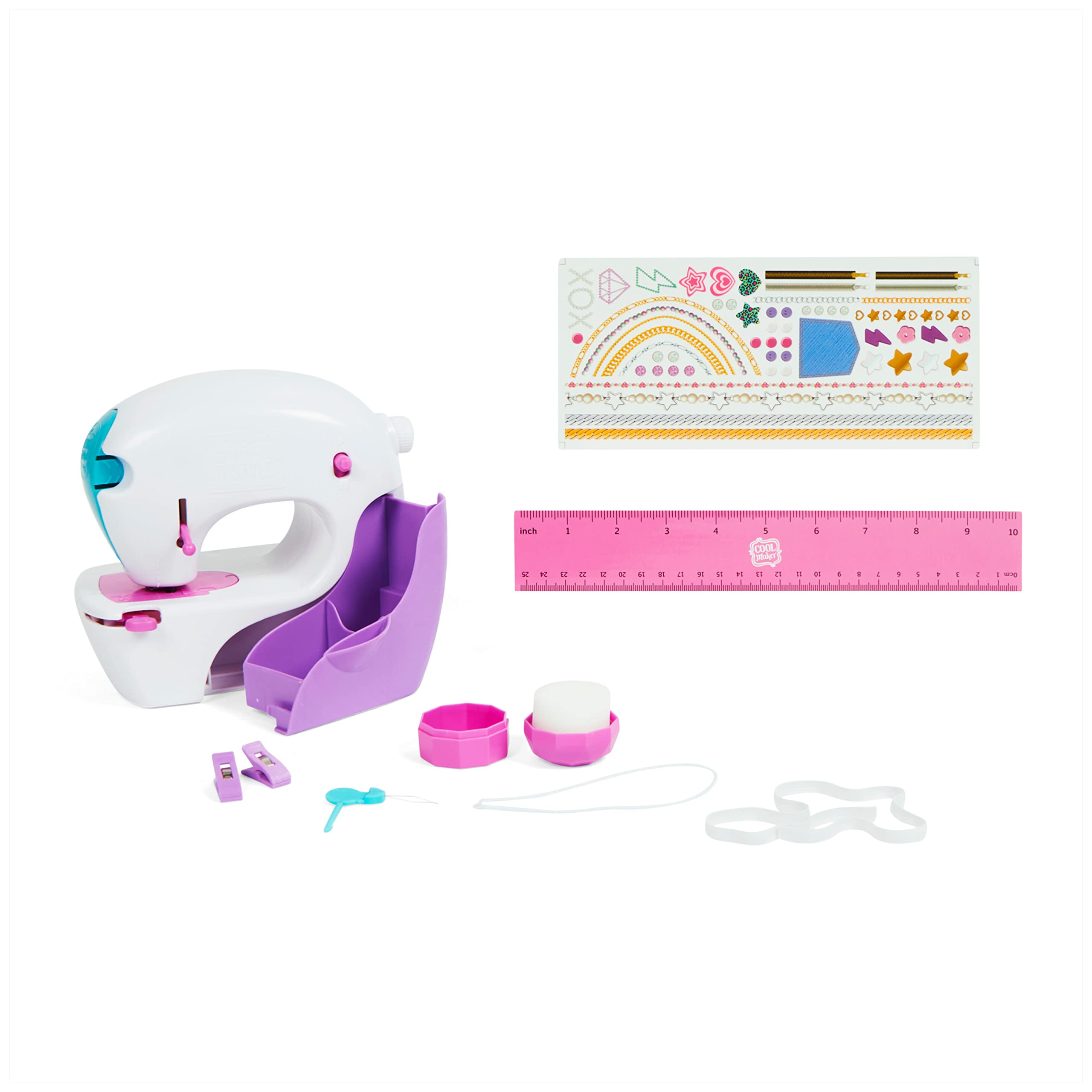 Cool Maker Stich n Style Fashion Studio - Einfach Nähen ohne einfädeln, Nähmaschine mit 6 Projekten für Kinder ab 8 Jahren