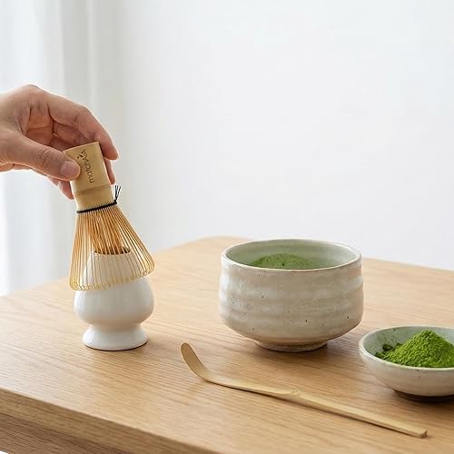 Miniatura 8 de Batidor de matcha – Batidor de bambú para polvo matcha, hecho a mano orgánico tradicional japonés Chasen, agitador de matcha de 100 puntas Wisk