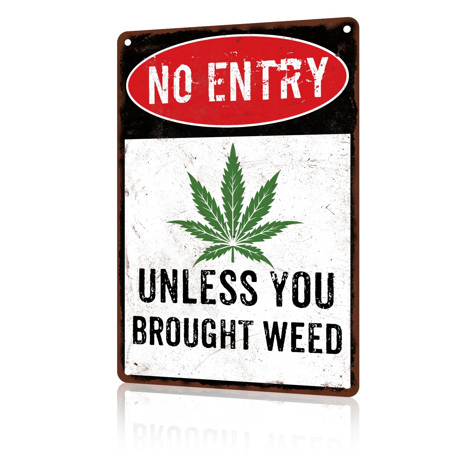 Anceky Garden Sign Unless You Beought Weed Sign Tin Sign Retro Aluminum Metal Sign for Yard Outside Home Office Kitchen Wall Decor 12×16 Inch