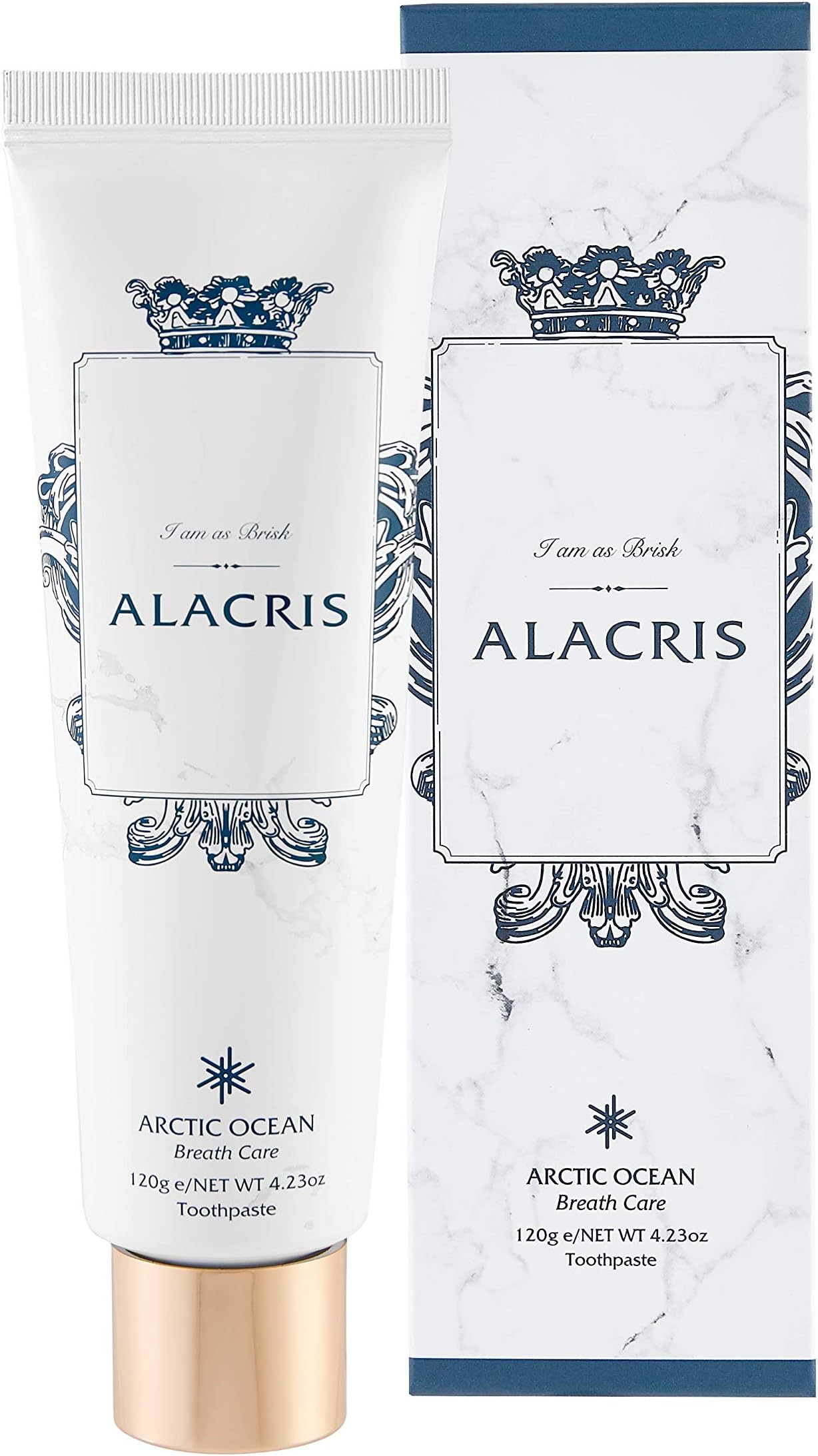 ALACRIS Arctic Ocean (Cool sensation of Mint, Freshens Breath) Premium Natural Toothpaste 4.23oz