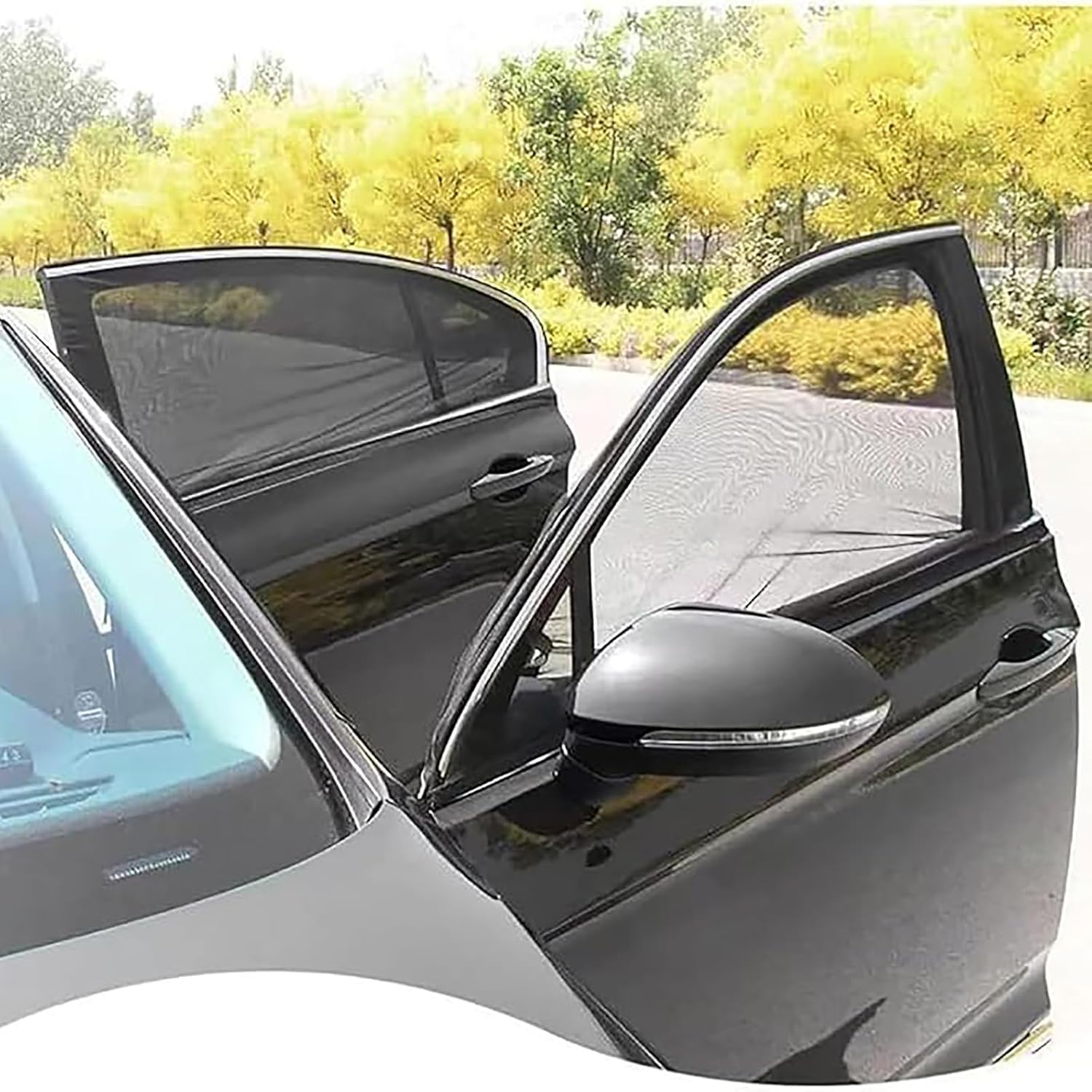 Car Window Shade for Honda CRV 2017-2022, Universal Side Window Sun Shade Breathable Mesh Blocks UV Privacy Protection Mosquito Net Interior Accessories,A/Front-Window