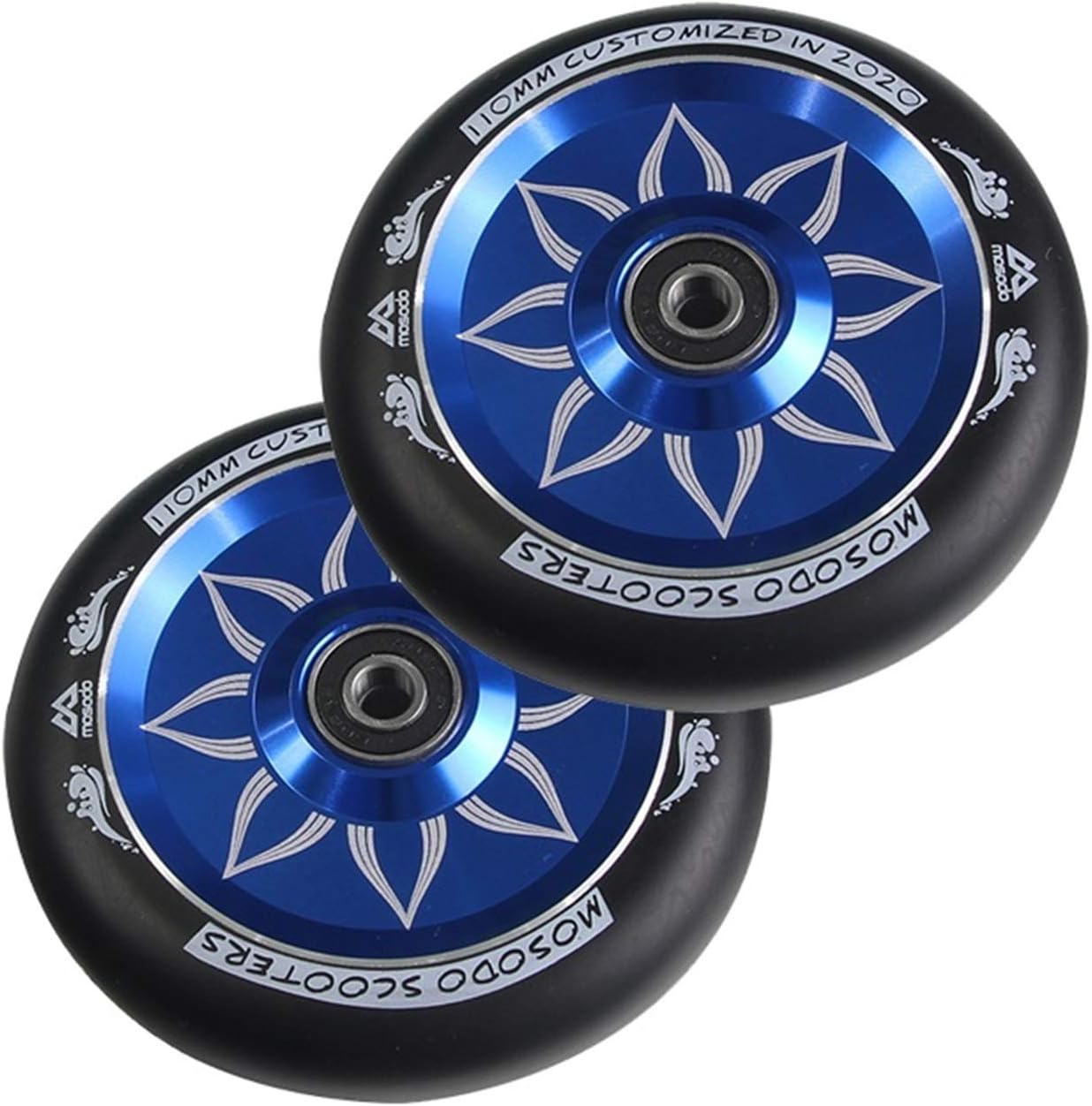 LVTFCO 100mm Scooter Wheels Scooter Wheels 110mm Alloy Core Scooter Replacement Parts With