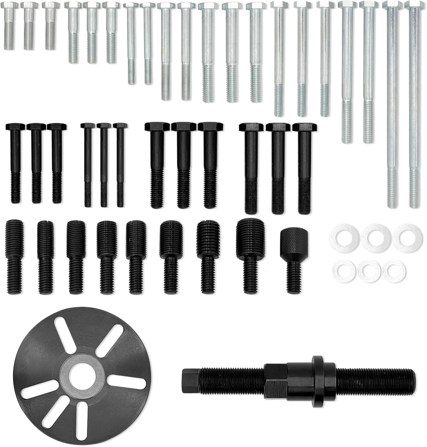 Harmonic Balancer Puller Removal and Install Tool Kit Flywheel Remover Crankshaft Pulley Removal Steering Wheel Pulling Set