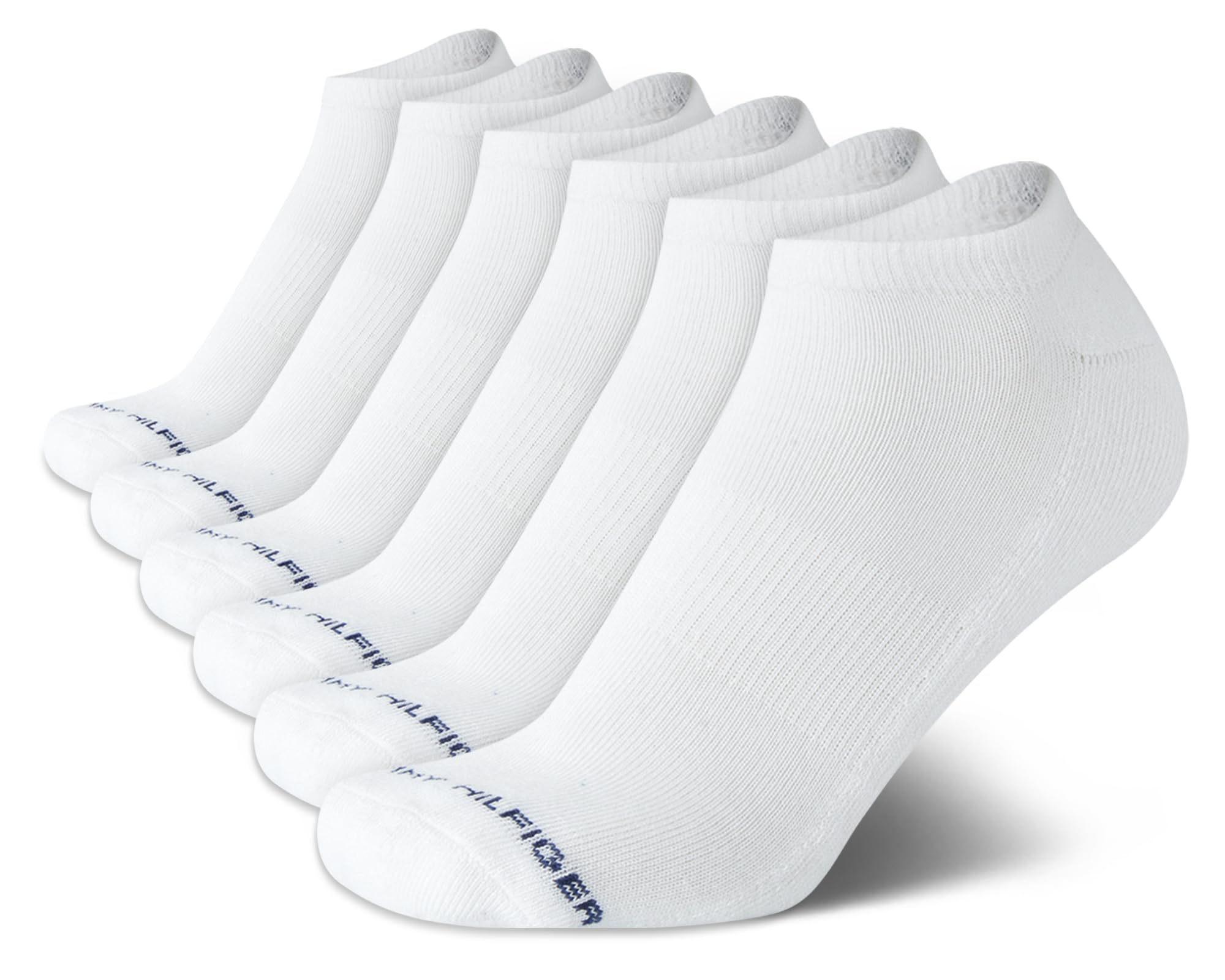 Mens No Show Socks - 6 Pack Cushioned Performance Stretch Athletic Low Cut Socks for Men