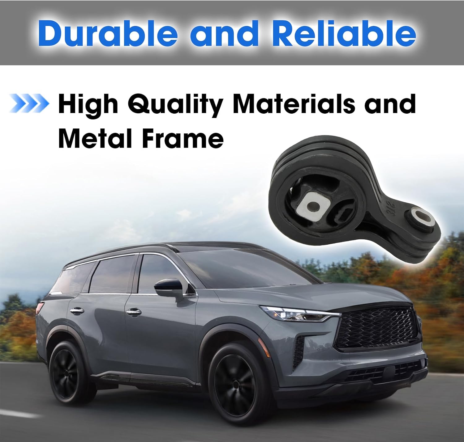 Engine Torque Strut Mount Fit for Nissan Altima 2007-2018 Murano 2016 Pathfinder 2014-2015 Infiniti QX60 2014-2020 2.5L L4 Engine Replace 113503TS0B 113503TA0A 113503TA0B A7378 EM7126