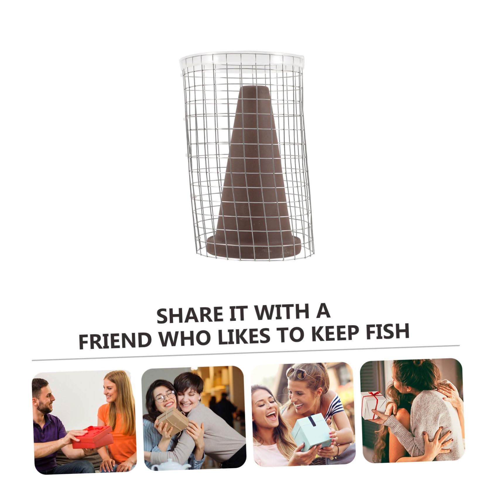 Laichkegel mit Isolationsnetz und Bodenschlitz Satz aus Eisen und Ton Verhindert Fischlaichen Verlust Leicht zu Reinigen Aquarium für Fischzucht und Garnelenaufzucht