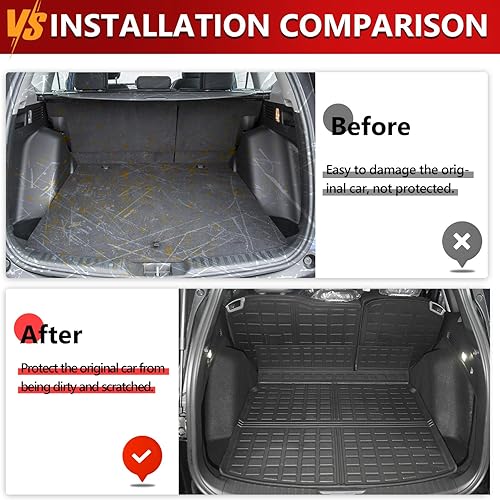 Miniatura 8 de Xipoo Alfombrilla para maletero trasera Honda CRV 2017-2022 TPE Cargo Liner para Honda CRV 2017 2018 2019 2020 2022 (versión de combustible