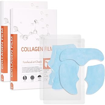 Collagen Mask Soluble Protein Mask Collagen Film Mask for Lifting Thread Lifting for Skin Tightening Promotes Absorption of Facial Essence Lifting the Jaw Line 2 Box