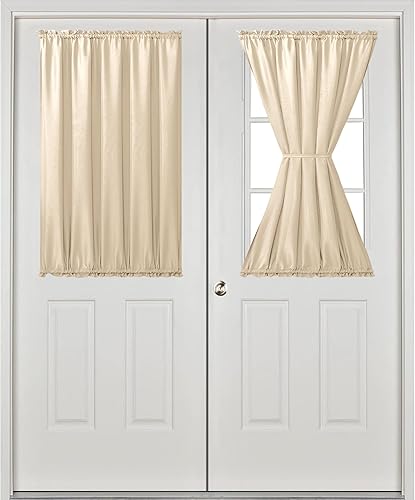Miniatura 238 de Hiasan Cortinas para ventana de puerta delantera, bolsillo para barra, cortina de privacidad semitransparente para puerta francesa, 1 panel