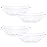 PLASTICPRO Disposable 32 ounce Square Serving Bowls, Party Snack or Salad Bowl, Medium, Plastic Crystal Clear Pack of 4
