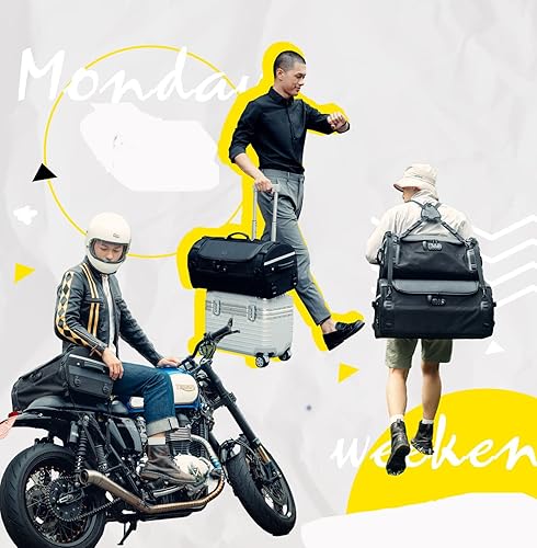 Miniatura 7 de Niche Bolsa de cola apilable, tres tamaños, bolsa de asiento trasero de motocicleta con cubierta impermeable para lluvia, equipaje de viaje para