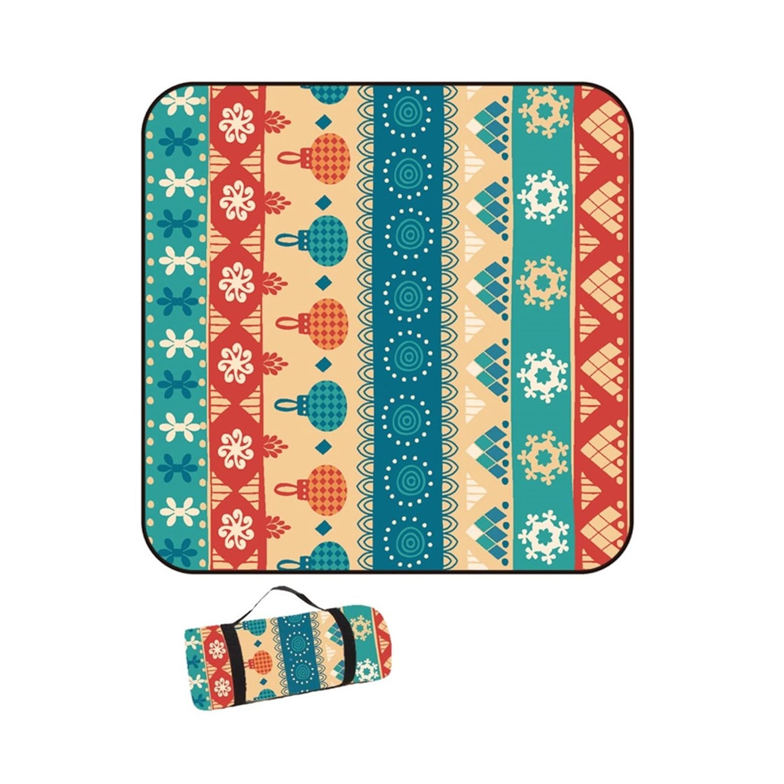 Mantas de picnic con correa de transporte, al aire libre, impermeables, portátiles, cómodas, duraderas, gruesas, multifunción, de 3 capas, for picnic, playa, camping ( Color : H , Tamaño : 79x79in/200