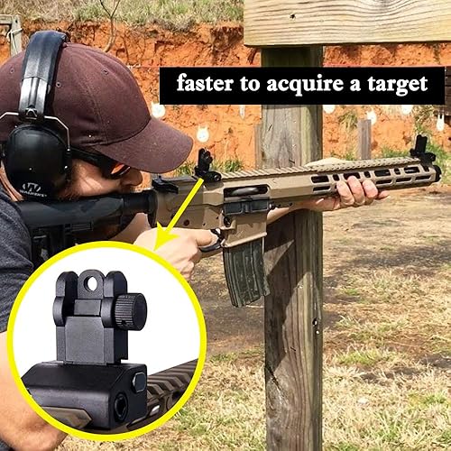 Vista 8 de Gotical Flip abierto delante y trasero polifenileno (PPS) mira fijada para el carril Picatinny, material de polifenileno (PPS) Importación de Japón