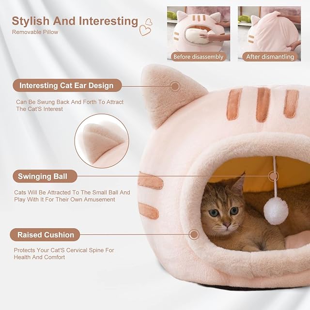 Foto 6 de 6 de PETCUTE Cama de Cueva para Gatos