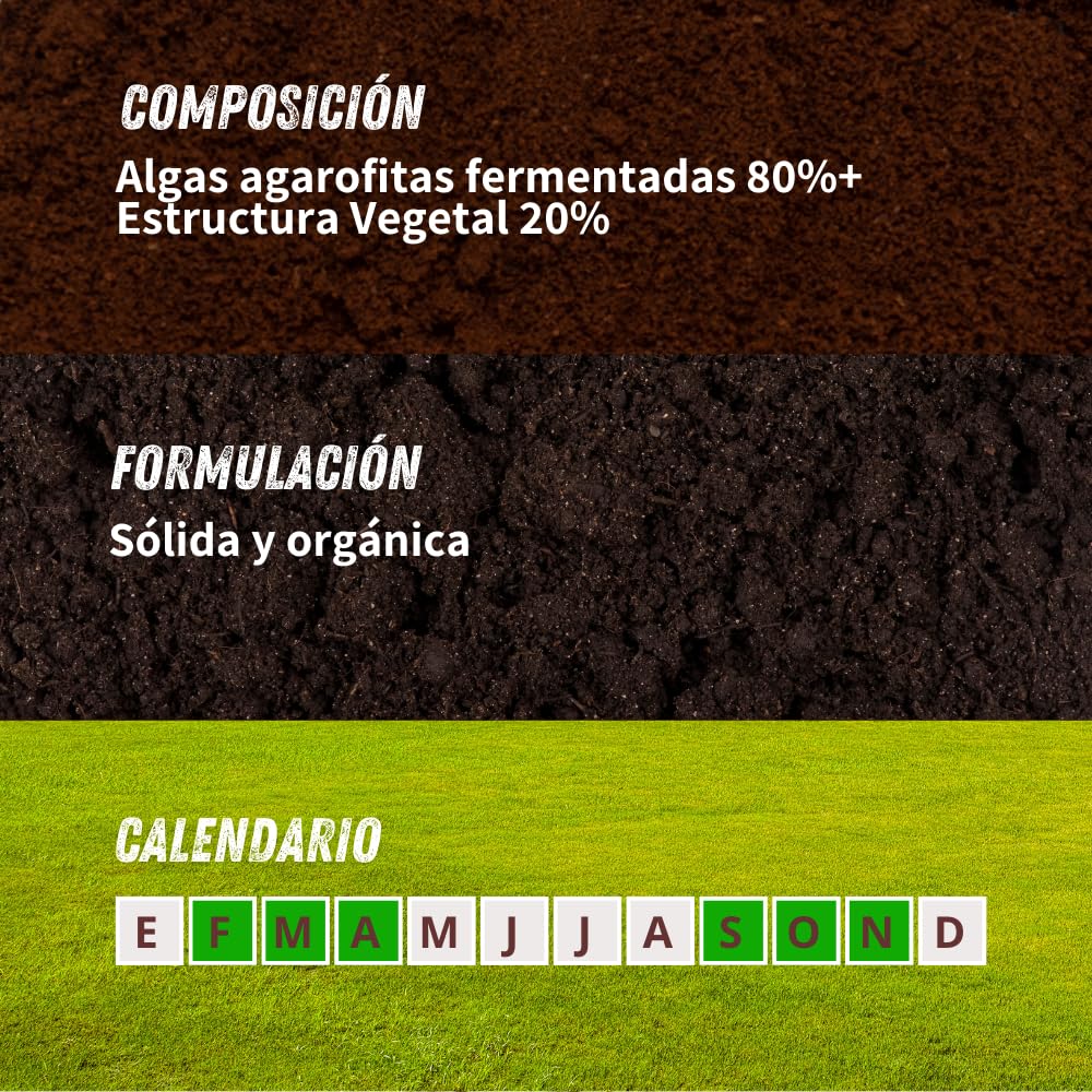 Vithal Humus de Algas Bokashi Abono Plantas - Fertilizante Plantas 100% Vegetal y Natural con Algas Marinas, Estimula el Crecimiento de Flores y Frutos, Ideal para Huertos y Jardines, 2L