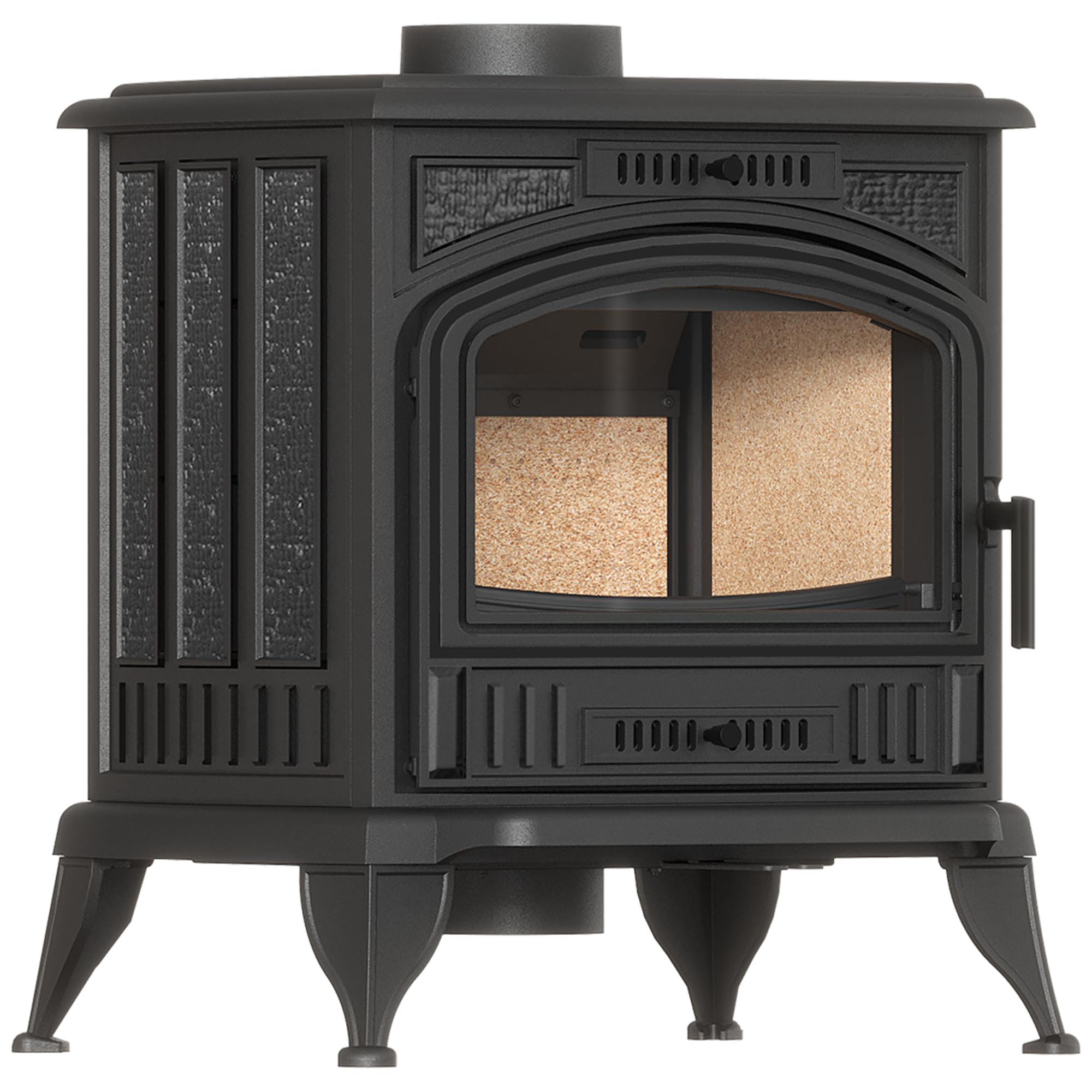 Kaminofen Gusseisen KRATKI K6 ECO – 6,5 kW – Ø130 – klassischer Holzofen im Retro-Stil – erfüllt Ekoprojekt & BImSchV 2