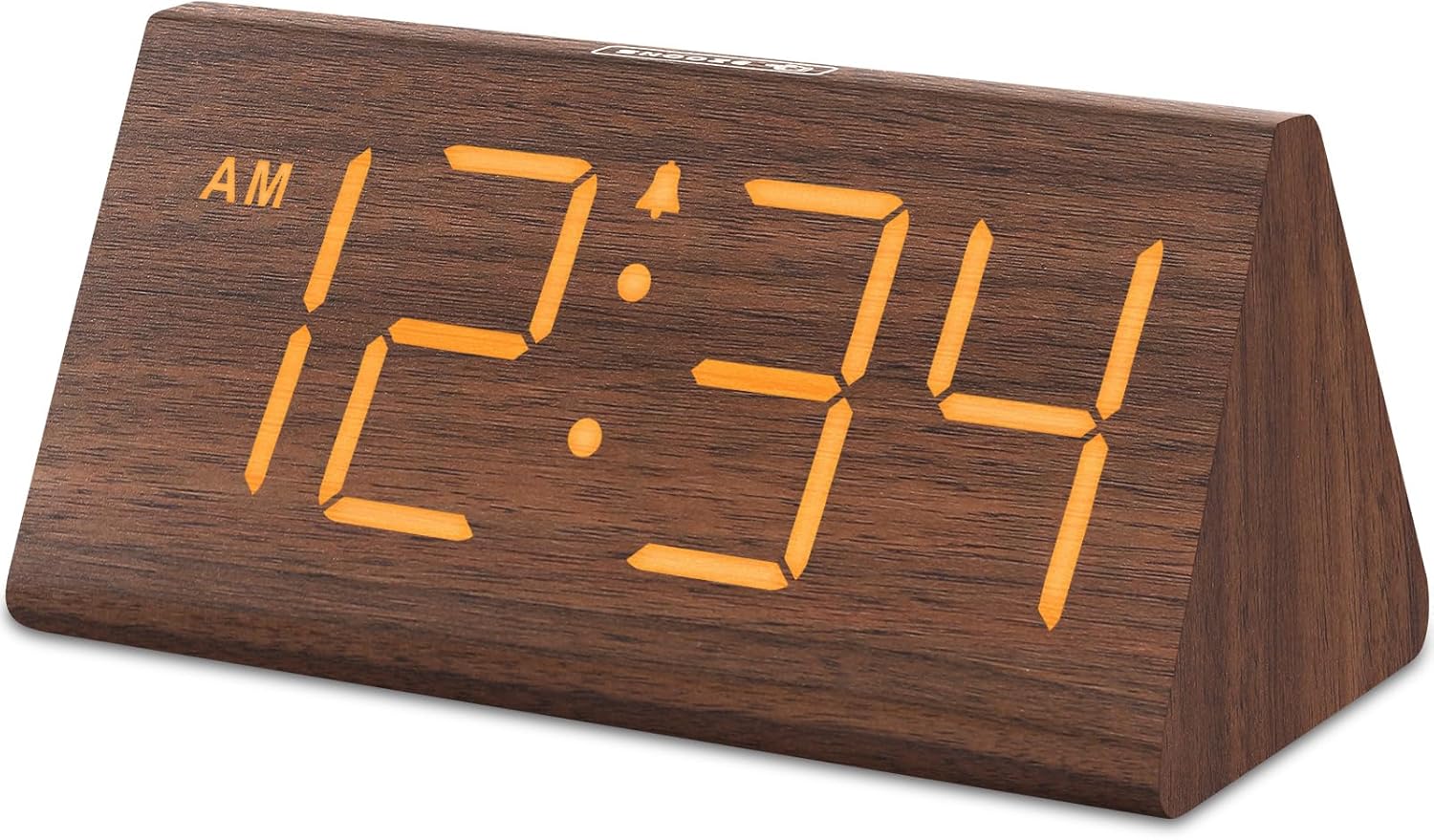 DreamSky Wooden Digital Alarm Clocks for Bedrooms - Electric Desk Clock with Large Numbers
