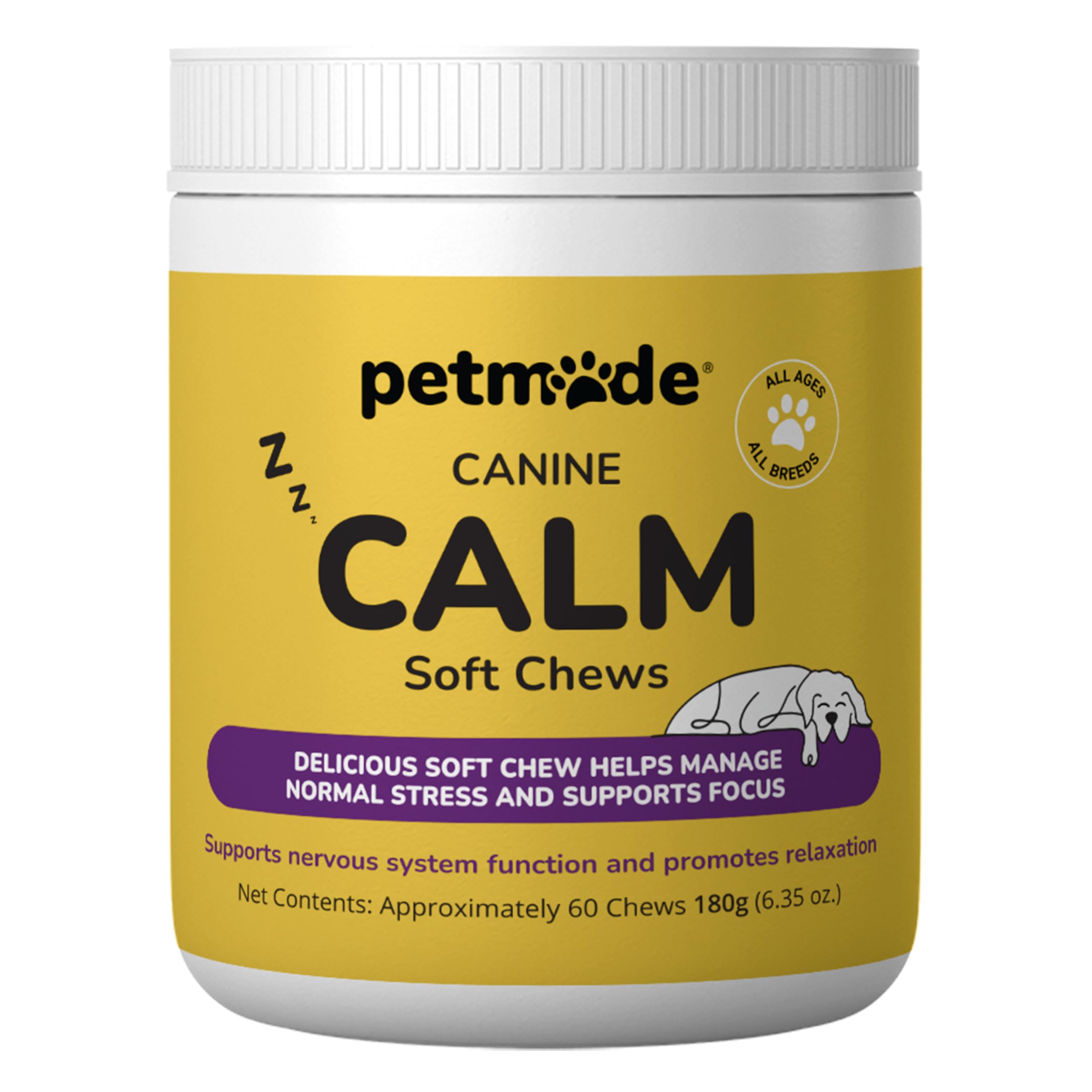 Canine Calm Soft Chews - Calming Treats for Dogs Puppies - Support for Seperation Anxiety Vet Fireworks Barking