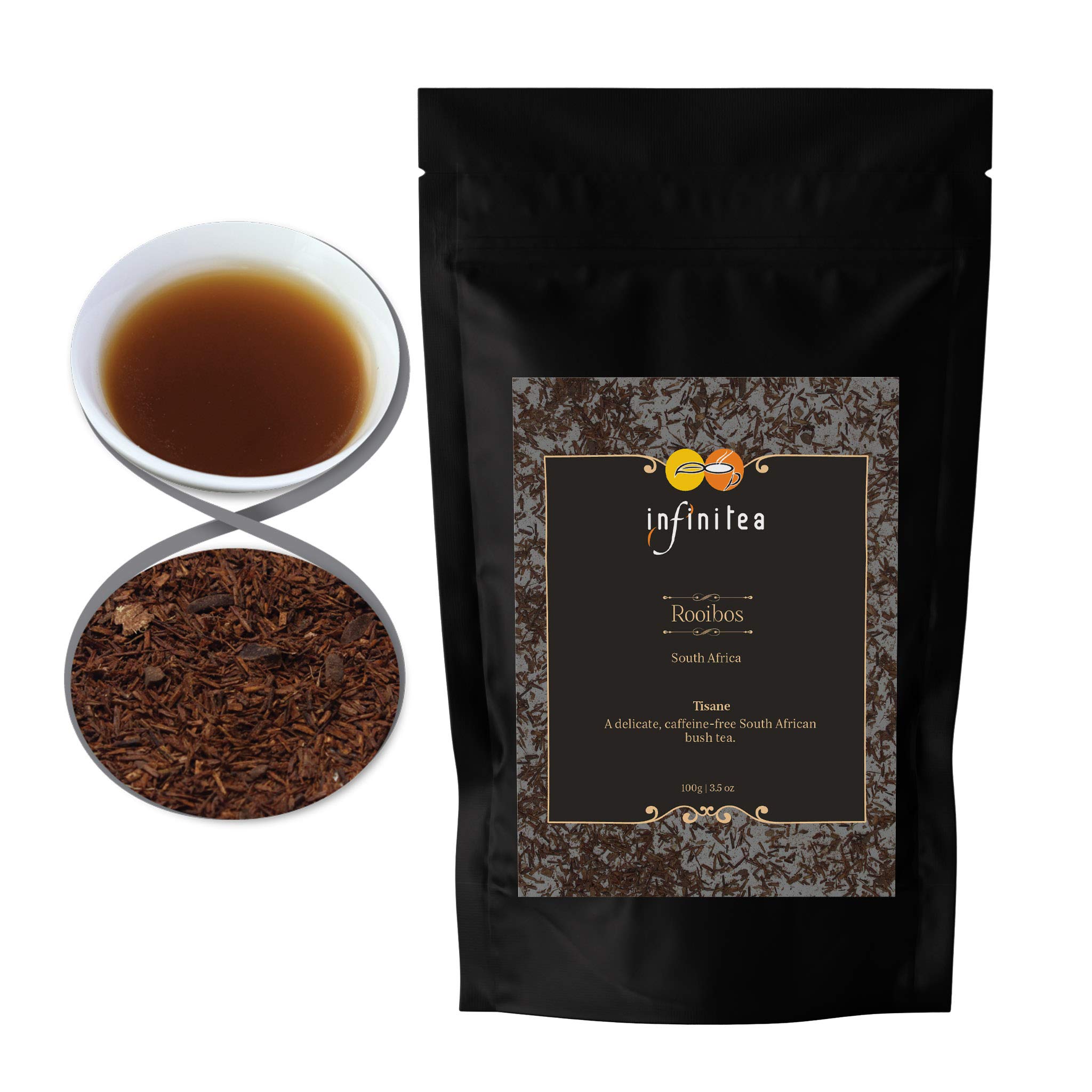 Buy ROOIBOS Tea Loose Leaves 100gms + 1 Free Sample Tea Infinitea