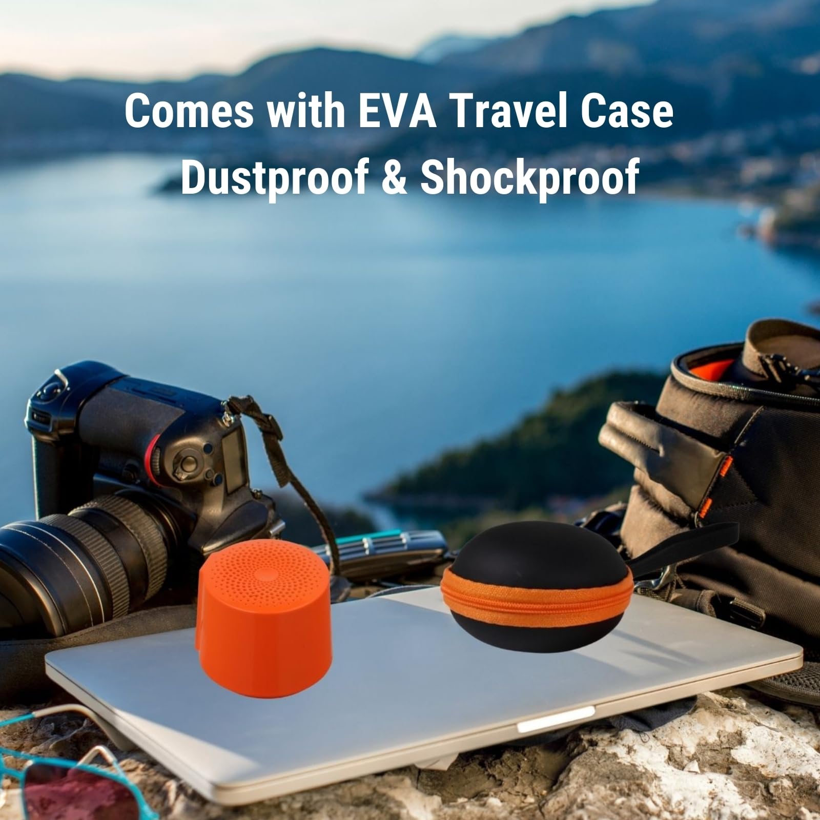 HOAIYO Mini Bluetooth Speaker with Travel Case Packed, 6 Hour Playtime, Mic, TWS Pairing, Small But Loud - Image 4