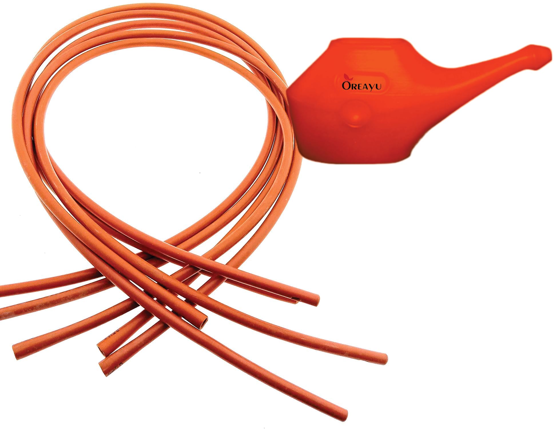Oreayu Rubber Neti Sutra For Nasal Cleansing and Yoga Neti Kriya With Neti Pot (5 Pcs and 1 Neti Pot) (B0CVSFLRLF) Amazon Price History, Amazon Price Tracker