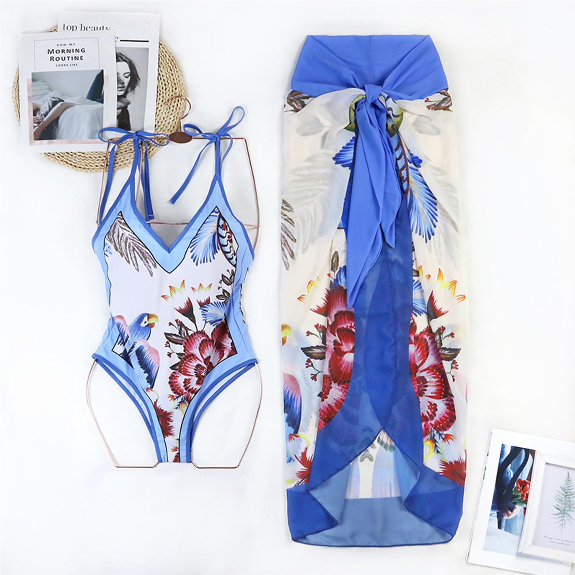 Bañador Individual Femenino bañador de Playa Falda enrollada Control de Vientre bañador bañador Femenino Bikini bañador