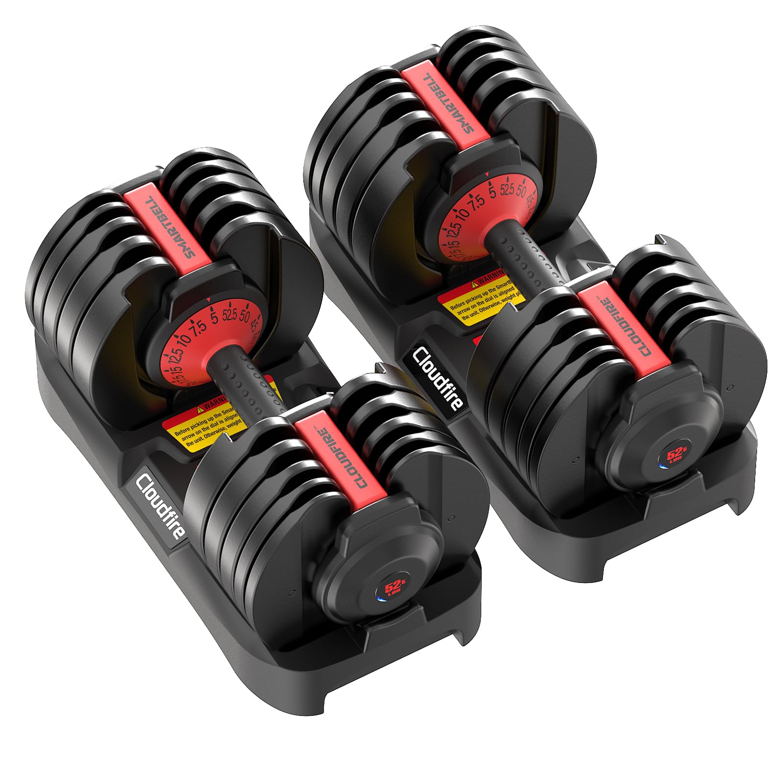 Upgraded Adjustable Dumbbell Set of 2 52 5 lbs 25 lbs 15 9 Weights Dumbbell Set Quick Adjustable