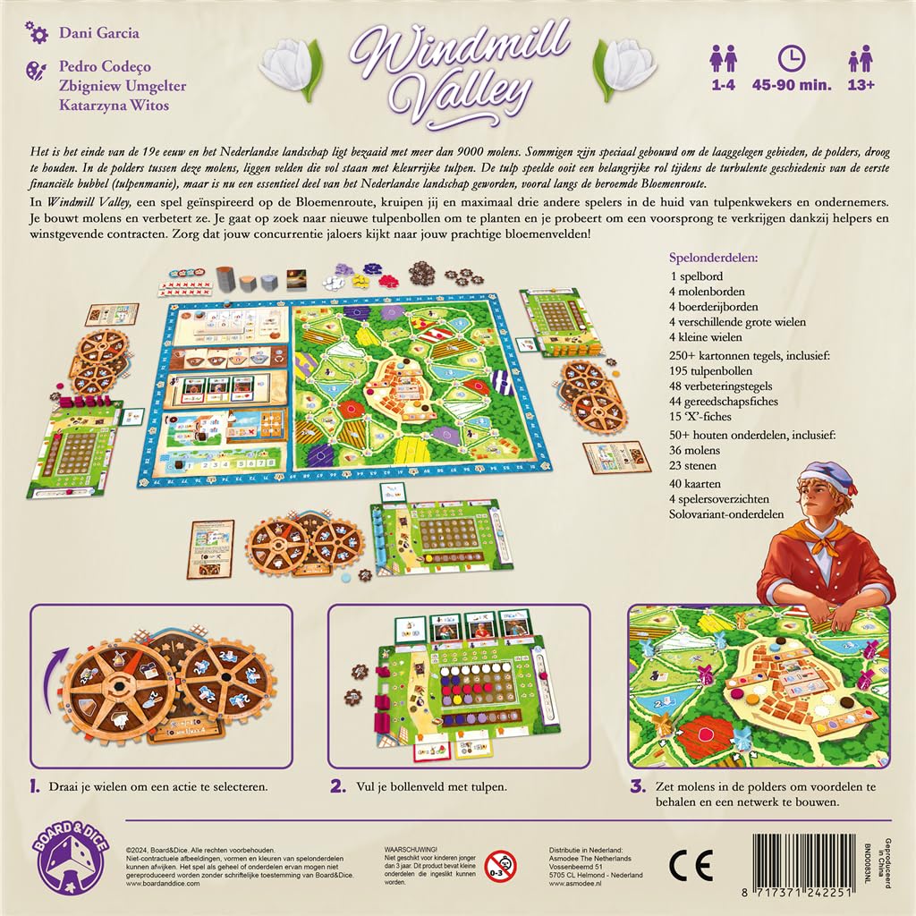 Board & Dice | Windmill Valley | Gioco da tavolo | Da 13+ | 1-4 giocatori| Durata 45-90