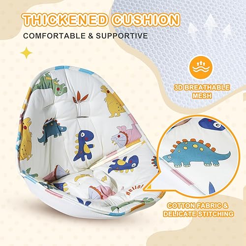 Miniatura 2 de FEISIKE - Cojín de columpio para bebé, para exteriores, compatible con columpio de coco para niños pequeños de 6 a 36 meses, desmontable y lavable