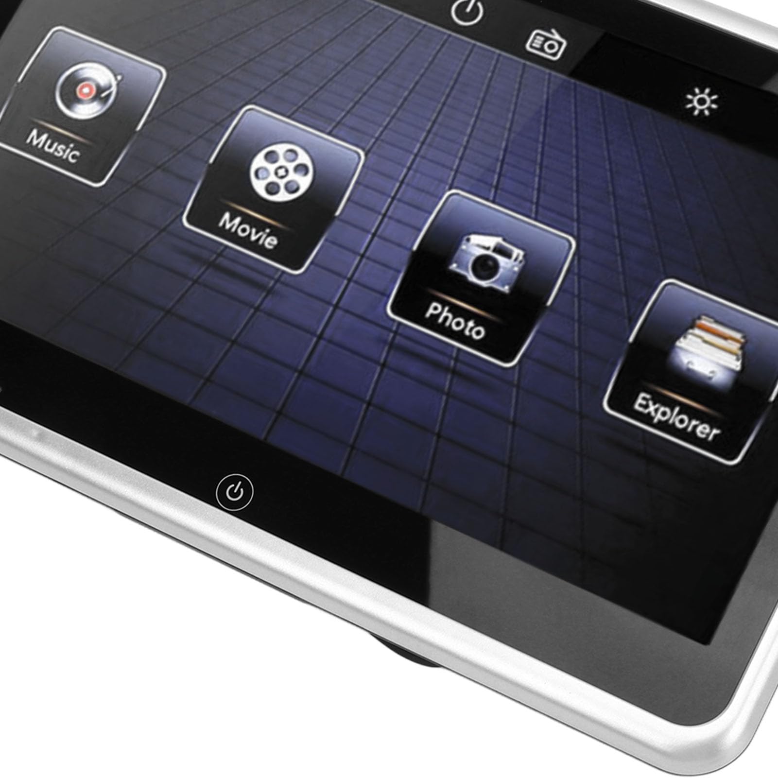 Monitor para Reposacabezas de Coche con Pantalla Táctil de 10,1 Pulgadas, Reproducción de Audio y Vídeo HD de 1080P con Mirror Link, USB, Ranuras para Tarjetas de Memoria