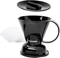 Vista 1 de Clever Coffee Dripper and Filters, Large 18 oz (Black) Barista's Choice Safe BPA Free Plastic Includes 100 Filters