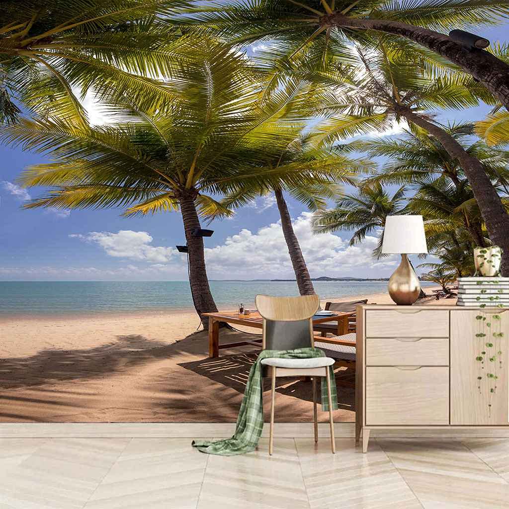 Toile auto-adhésif 3D poster mural géant lavable et facile à poser pour décoration de couloir