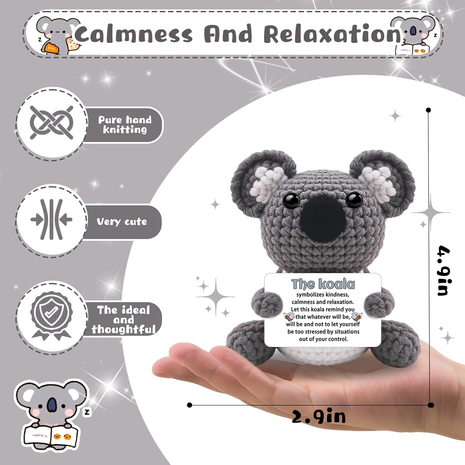 Stocking Stuffer for Coworkers Positive Crochet Suitable for Men and Women Colleagues, Friends,Wives,Daughters and Sons Gifts,Handmade, Emotional Encouragement and Support Birthday - Image 3