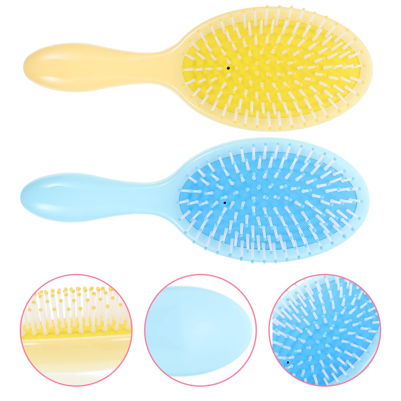 capelli 4 pezzi statico for casa districante viaggio no blu bagnato spazzole for massaggio spesse styling pettine cuoio capelluto plastica donna donna parrucchiere giallo pratico aria capelli lunghi r