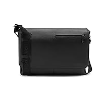 DAVIDOFF PARIS Messenger – Borsa tracolla modello messenger in pelle di vitello – Pratica borsa uomo tracolla per lavoro e ufficio – Colore nero