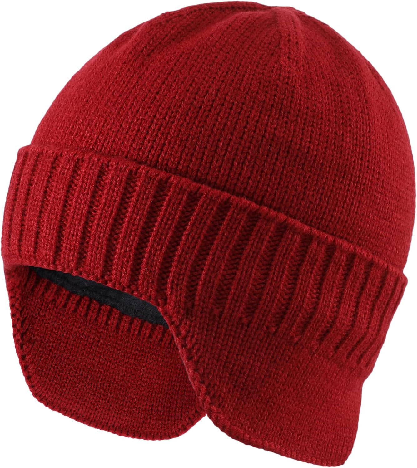 Home Prefer Mens Winter Hat Knit Earflap Hat Stocking Caps with Ears Beanie Hat