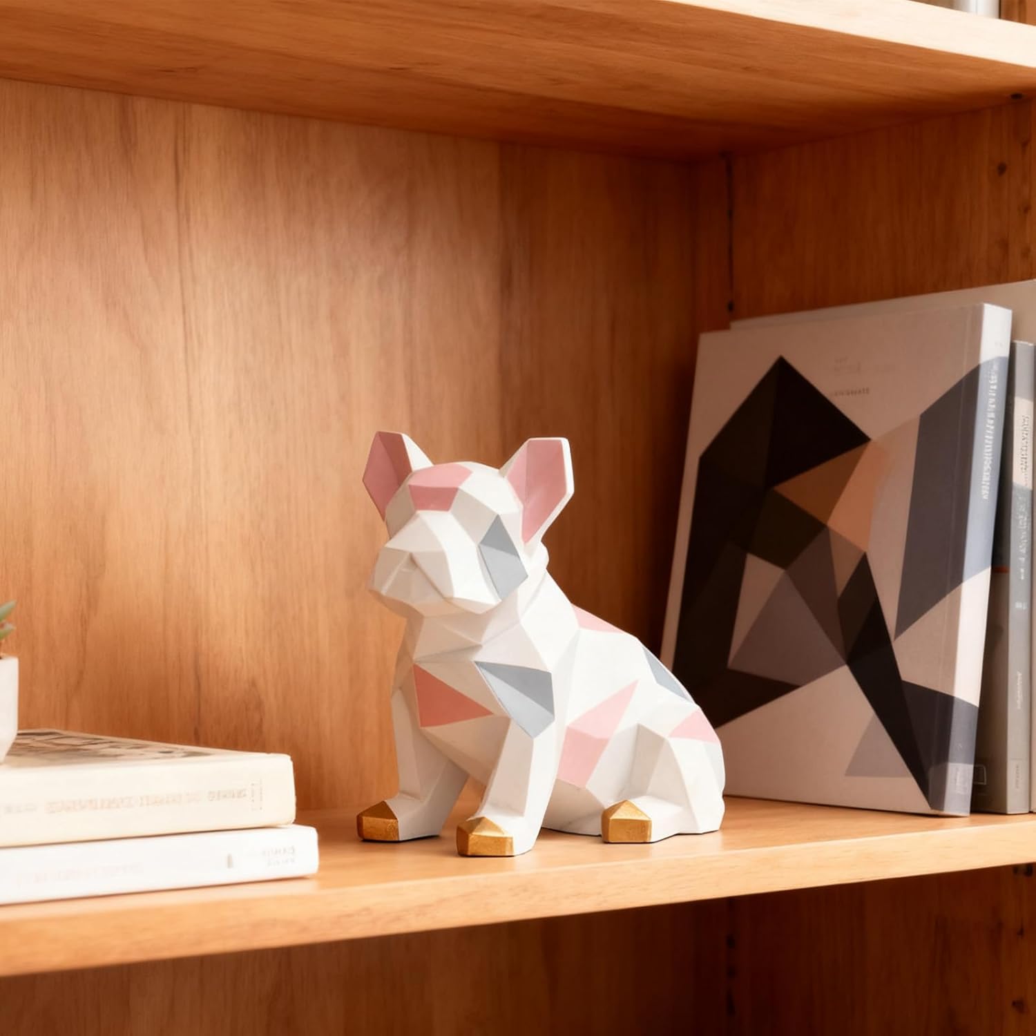Kids Room Decor French Bulldog Statue Home Decor Colorful Dog Sculpture Figurine Mosaic Animal Ornament Figurine Resin French Bulldog Decor Entryway Table