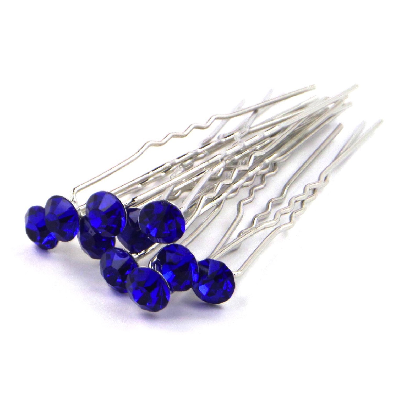 Shop Ginger Wedding Rhinestones U Shape Hair Pins Party Bridal Bridesmaid Ship From USA P1 (Sapphire, 20) : Beauty & Personal Care