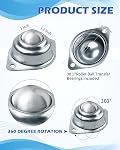 32Pcs Roller Ball Transfer Bearing, 1 Inch Carbon Steel Ball Casters, Mounted Round Balls Transfer Unit Universal for Conveyor, Roller Stand, Furniture, Transmission, Trolley Screw