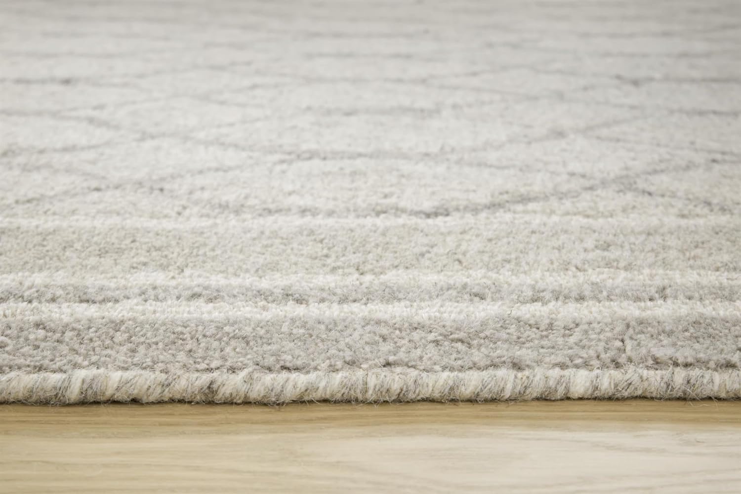 BOWERY HILL Modern/Contemporary Wool Gray Finish Extra Large Rug