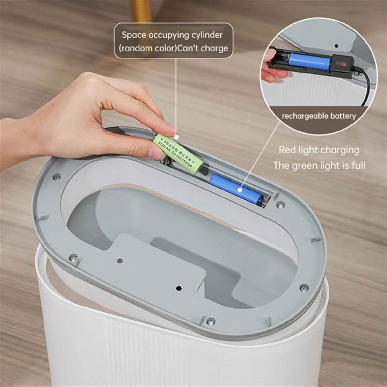 Cestino Bidone della Spazzatura for Uso Domestico Cestino for la Carta igienica Gap Tubo Stretto con Coperchio Papeleras para Cocina(A)