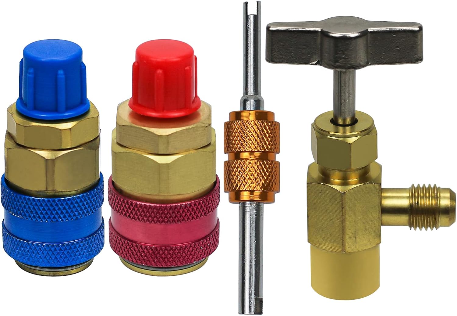 Car AC Conversion Kit with Quick Coupler Adapters & SelfSealing Can