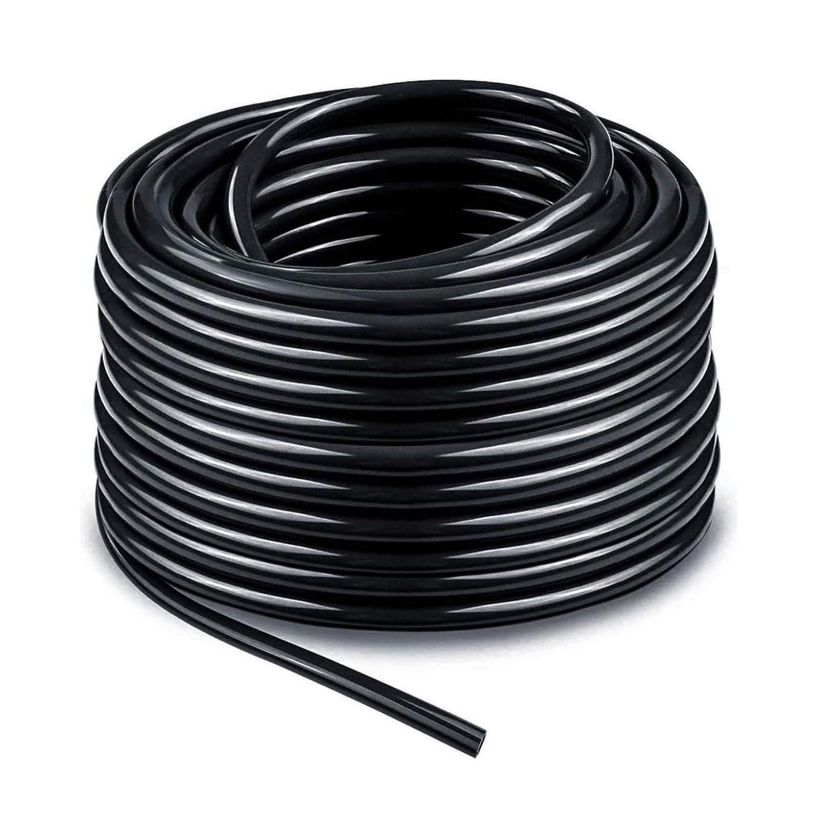 Tuyau de Micro-Irrigation, Système de Micro-Irrigation, Tube en Plastique Noir de 8mm (1/4 Pouces) for Plantes en Pot, Patio, Jardins, serres, 5m-100m(50m(164ft))