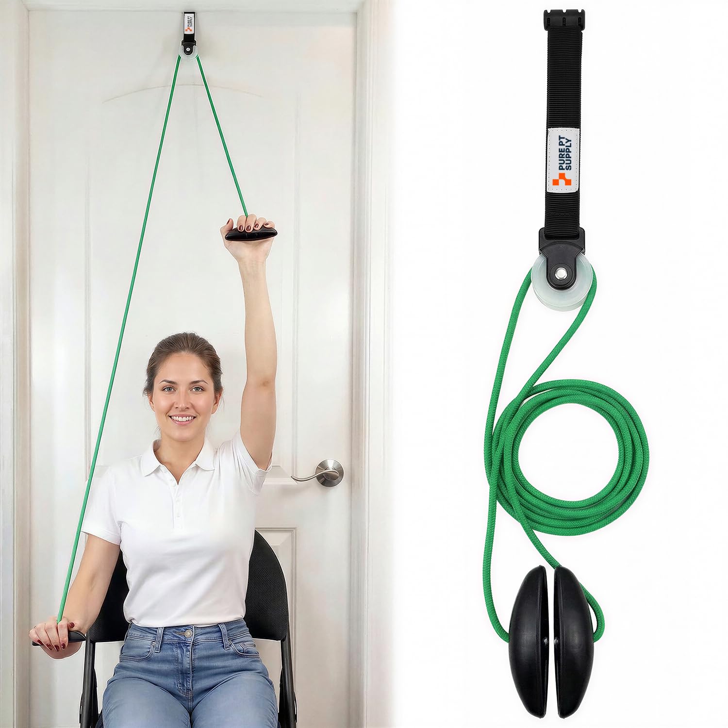 Premium Shoulder Pulley for Physical Therapy – Over-the-Door Pulley