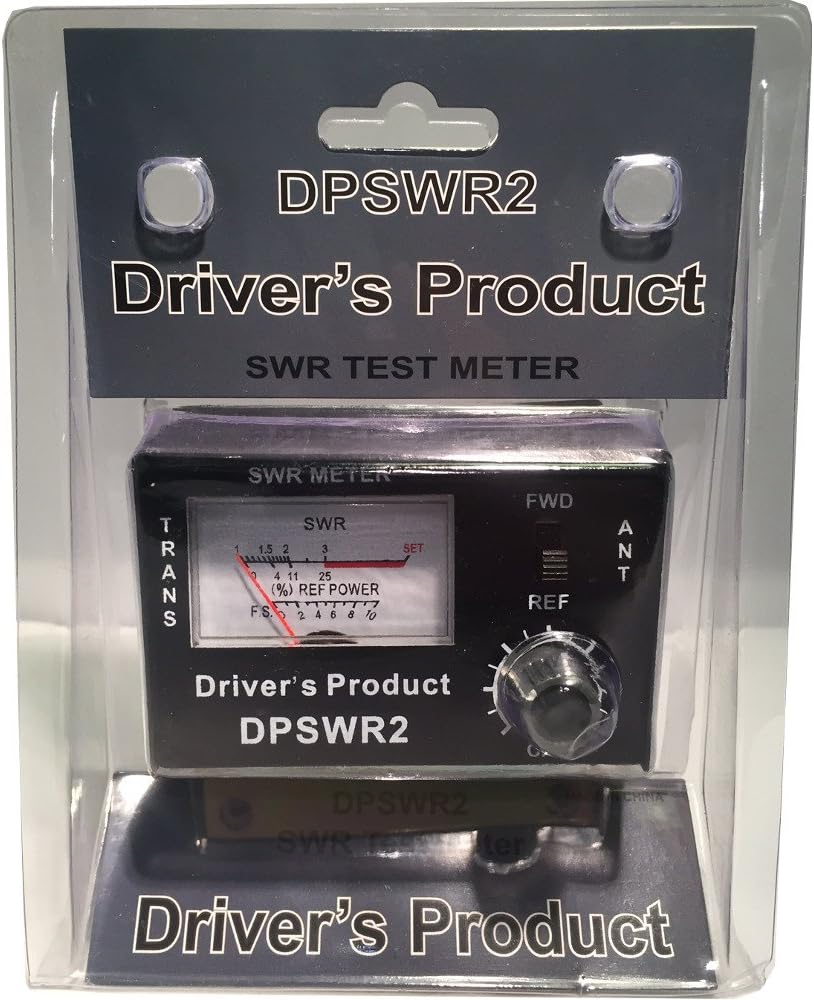 Driver's Product SWR Meter for CB Radio Antennas Heavy Duty Metal with SO-239 Input and Output - Black