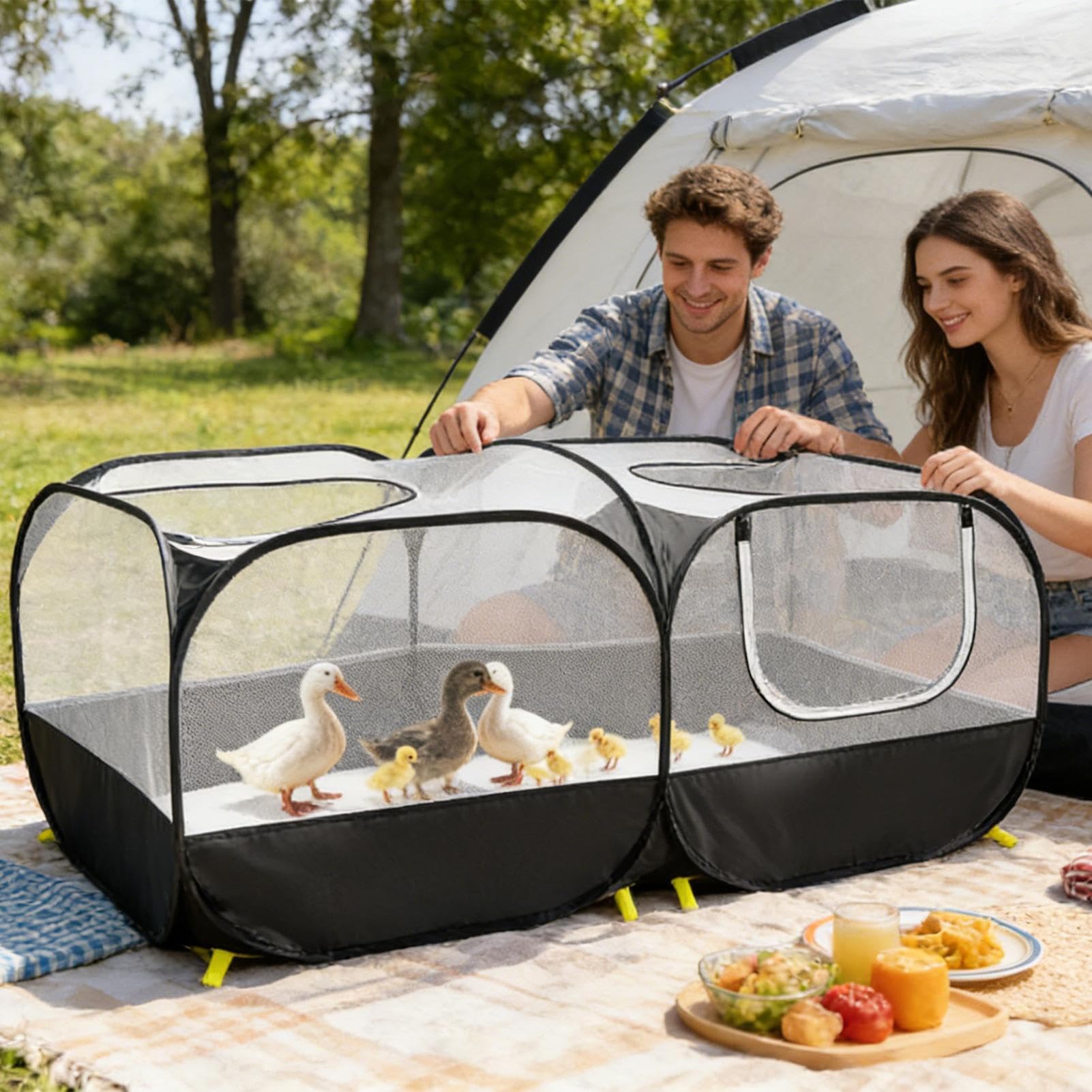 Katzenkinder Gehege Innenbereich - Umkehrbarer Sonnenschutz mit Mehrfachfunktion | Indoor-Katzengehege | Für Reisen, Zuhause & Freilandhaltung von Nagern und Katzen