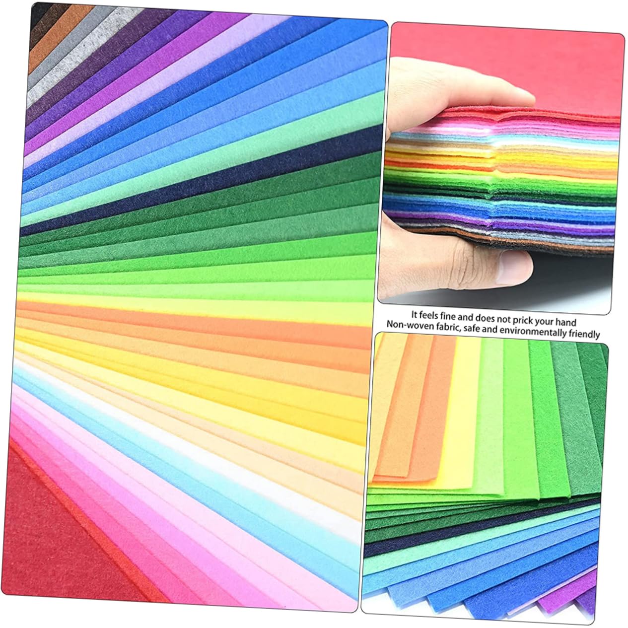 Artibetter 120pezzi Feltro Colorati Materiale Per Lavoretti Creativi Per Scuole Feste e Attività Manuali