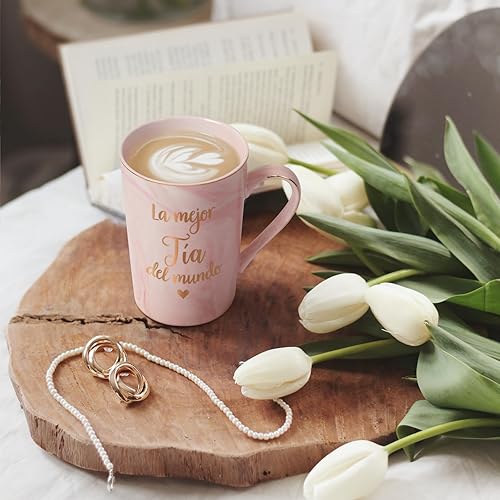 Miniatura 5 de Maustic Best Aunt Gifts - Taza de café La Mejor Tia Del Mundo, regalos de Tia de sobrina sobrino en español, taza de café para tía, regalo de